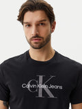 CK J U COL T-shirt hero monologo 30s NERO/GRIGIO