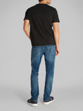 CK J U COL T-shirt smooth in cotone nero