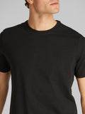 CK J U COL T-shirt smooth in cotone nero