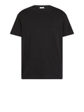 CK J U COL T-shirt smooth in cotone nero