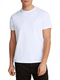 CK J U COL T-shirt smooth basic in cotone bianco