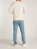 CK J U PRE Felpa leggera in cotone con badge logo sul braccio sabbia