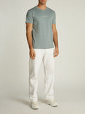 CK J U PRE T-shirt minimal logo celeste