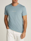 CK J U PRE T-shirt minimal logo celeste