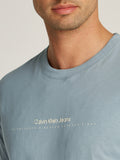 CK J U PRE T-shirt minimal logo celeste