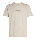 CK J U PRE T-shirt minimal logo sabbia
