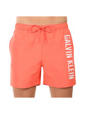 CK U B.WEAR Costume short con scritta logo salmone