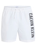 CK U B.WEAR Costume da bagno a boxer con logo frontale bianco