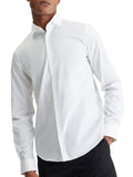 CK U COL Camicia basic in popelin stretch slim bianco