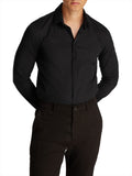 CK U PRE Camicia in popeline di cotone extra slim nero
