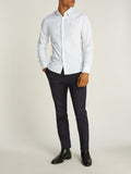 Camicia in popeline stretch slim