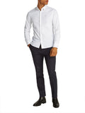 Camicia in popeline stretch slim