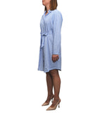 CLERY+R DS&C Abito Chemisier in Cotone a righe B.CO/AZZURRO
