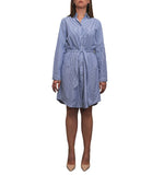 CLERY+R DS&C Abito Chemisier in Cotone a righe B.CO/BLU