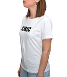 CLERY MN-LD T-shirt basic regular con scritta CHIC B.CO NERO