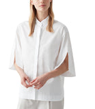 Camicia manica 3/4 collo alla coreana