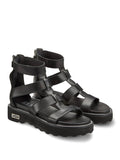 CULT D Sandalo Ziggy con zip nero