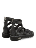 CULT D Sandalo Ziggy con zip nero