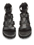 CULT D Sandalo Ziggy con zip nero