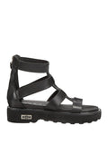 CULT D Sandalo Ziggy con zip nero