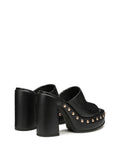 CULT D Ciabatte con tacco alto borchie Bjork nero