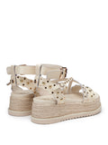 CULT D Sandalo Doja con borchie bianco