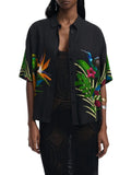DESIGUAL camicia Artemisa NERO MLT