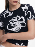 DESIGUAL T-shirt colorado aderente NERO MLT