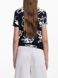 DESIGUAL T-shirt colorado aderente NERO MLT