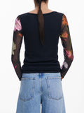DESIGUAL T-shirt Flint slim fit NERO MLT