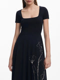 DESIGUAL Abito Napoles svasato NERO MLT
