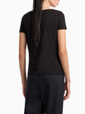 EA7 D T-shirt con logo in rilievo nero
