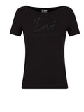 EA7 D T-shirt con logo in rilievo nero