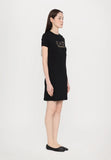 EA7 D Abito in maglia con macrologo nero