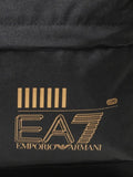 EA7 U Zaino in tessuto con tasca e piccolo logo NERO/ORO