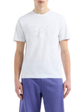 EA7 U T-shirt con logo in rilievo bianco