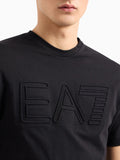 EA7 U T-shirt con logo in rilievo nero