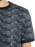 EA7 U T-shirt con loghi blu