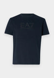 EA7 U T-shirt mezza manica con logo in tinta blu