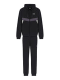 EA7 U Tuta 2 pezzi, giacca con cappuccio e zip nero