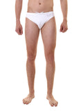 Slip mare bianco con logo argento