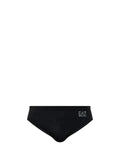 EA7 U Slip nero con logo argento EA7 NERO/ARGENTO