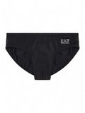 EA7 U Slip mare con logo piccolo NERO/ARGENTO