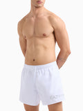 EA7 U Costume pantaloncino mare con logo EA7 B.CO/ARGENTO