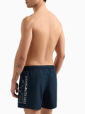 EA7 U Costume a pantaloncino con macrologo BLU/ARGENTO