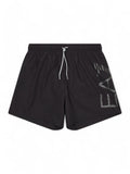 EA7 U Costume a pantaloncino con macrologo NERO/ARGENTO