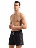 EA7 U Costume a pantaloncino con macrologo NERO/ARGENTO