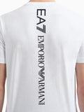 T-shirt con piccolo logo sul davanti e maxi logo dietro