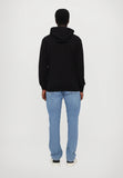 EA7 U Felpa con zip e scritta sul braccio NERO/B.CO