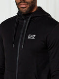 EA7 U Felpa zip con cappuccio NERO/B.CO
